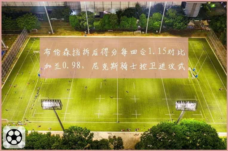 布伦森挡拆后得分每回合1.15对比加兰0.98，尼克斯骑士控卫进攻武器库对比